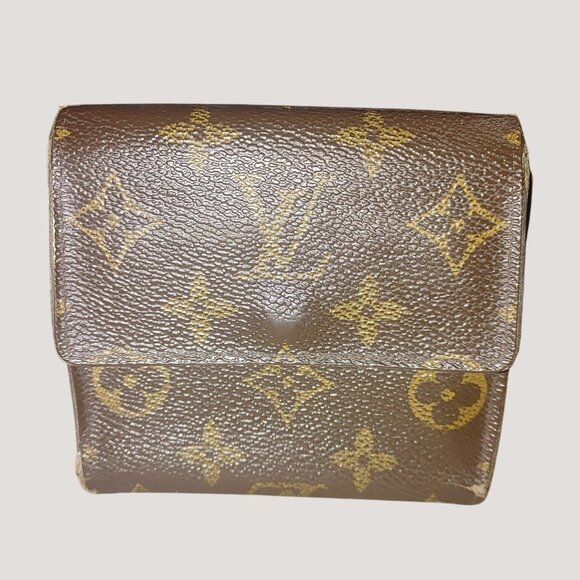 Louis Vuitton Monogram Canvas Vintage Small Fold Wallet Snap Closure Unisex - Picture 2 of 13